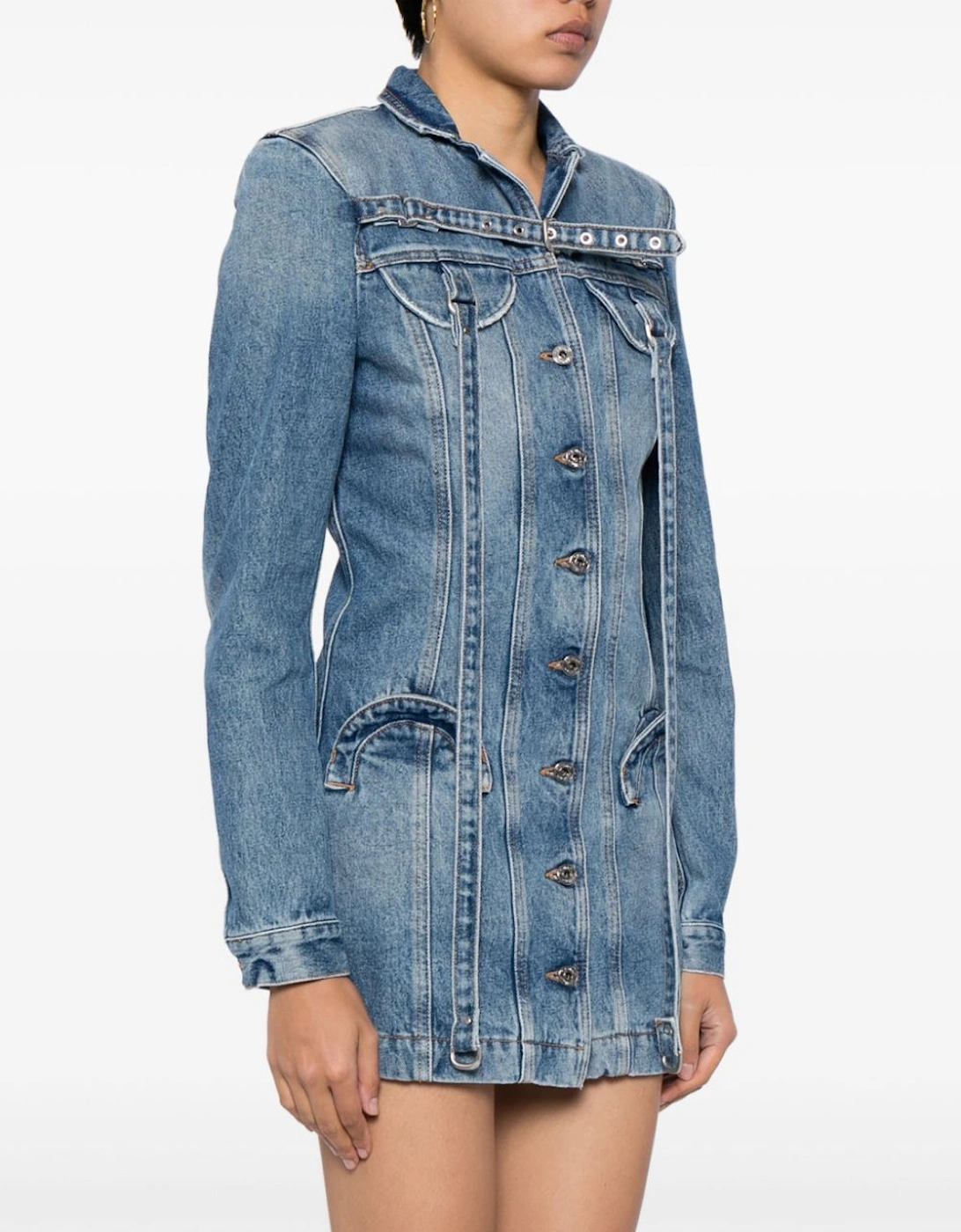 Cargo Mini Dress Vintage Blue