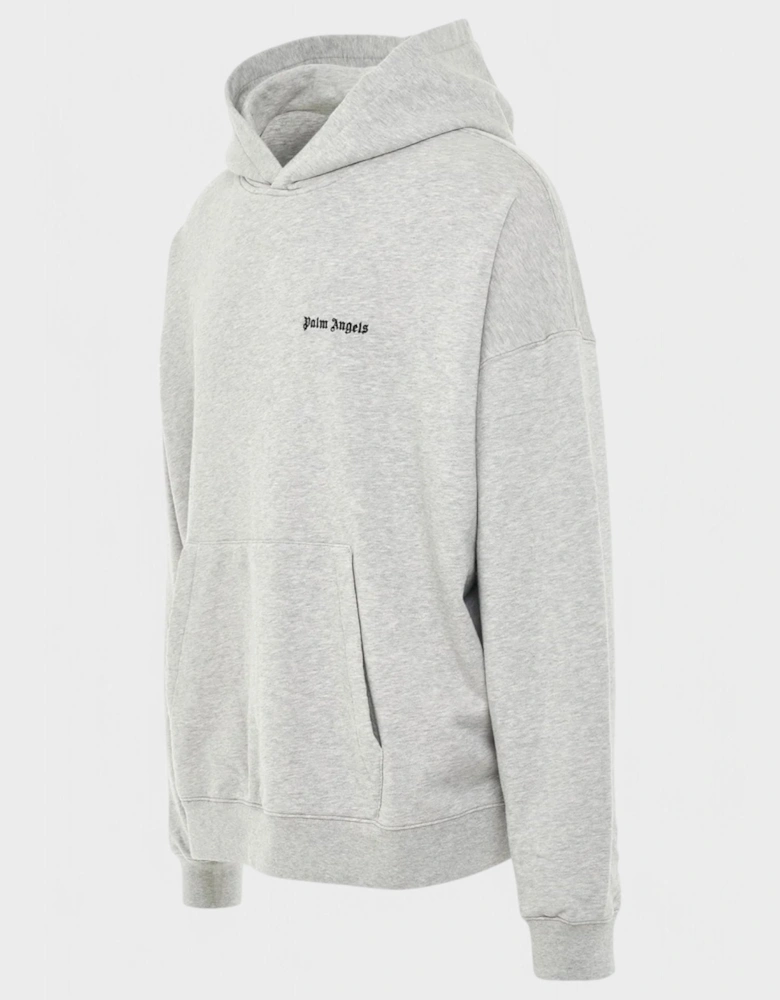 Embroidered Logo Hoodie Melange Grey