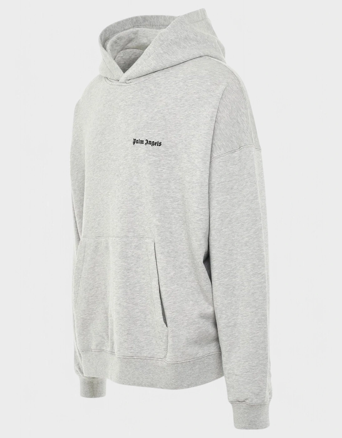 Embroidered Logo Hoodie Melange Grey