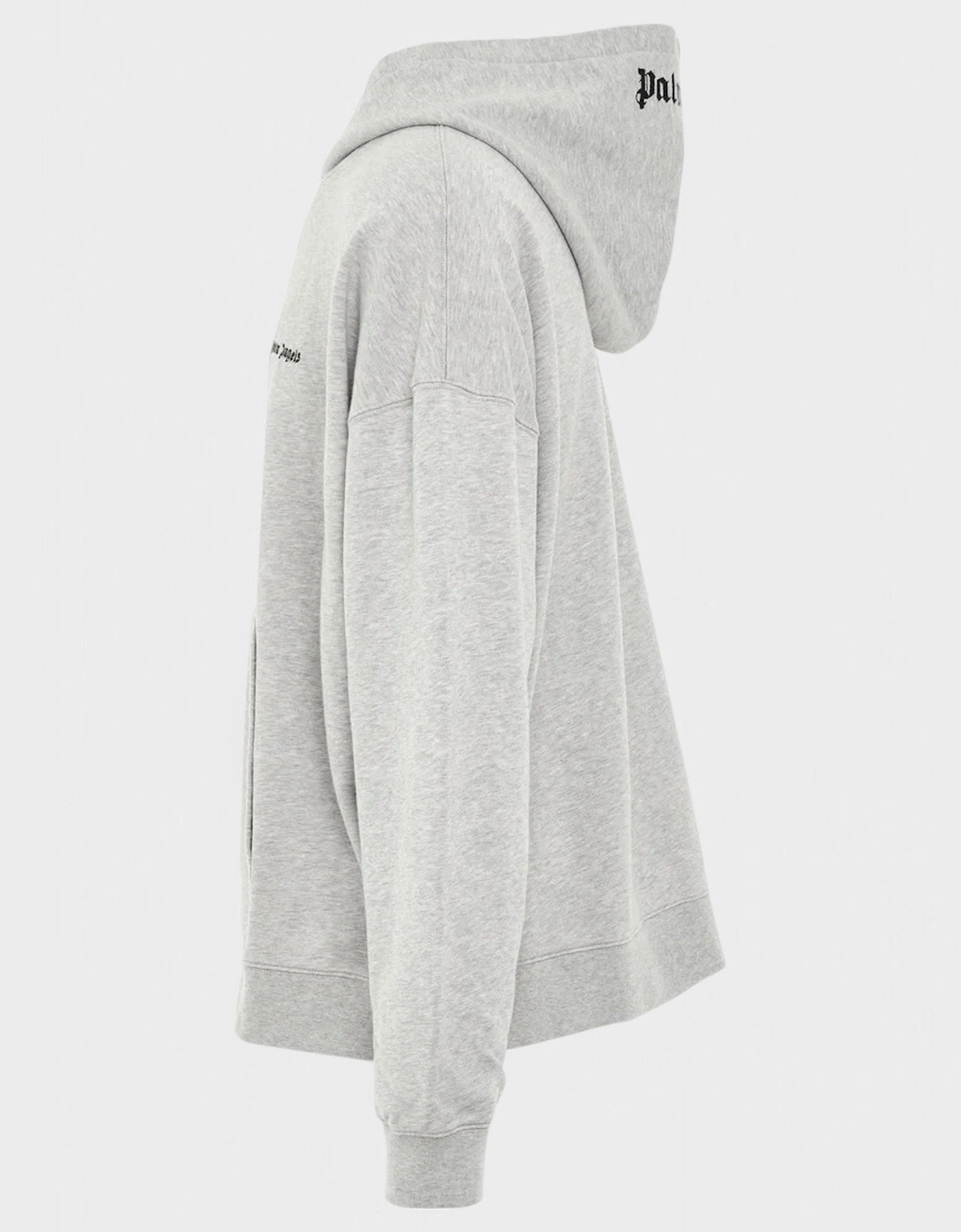 Embroidered Logo Hoodie Melange Grey