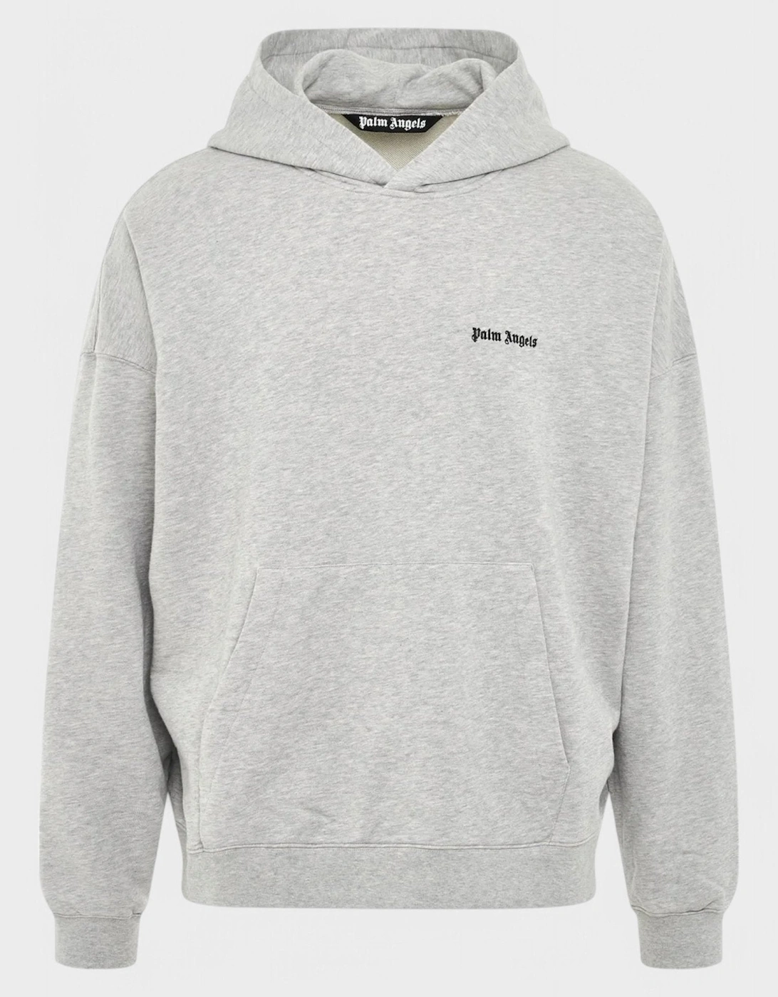 Embroidered Logo Hoodie Melange Grey