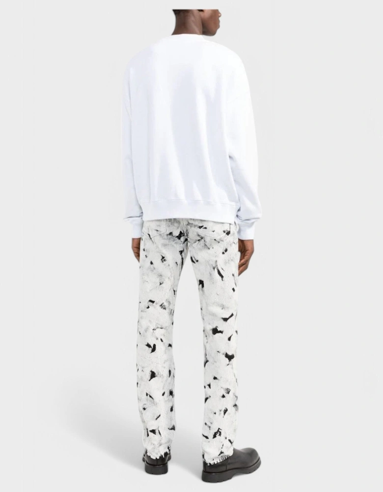 Spray Helv Skate Crewneck White