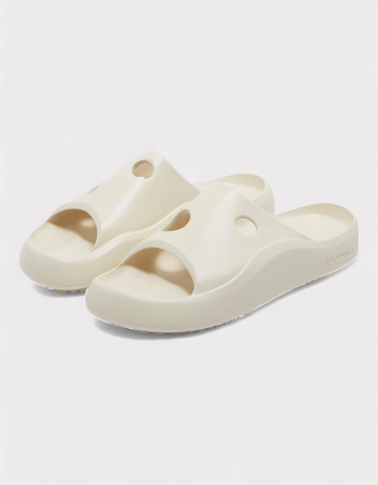 Meteor Rubber Slides Beige