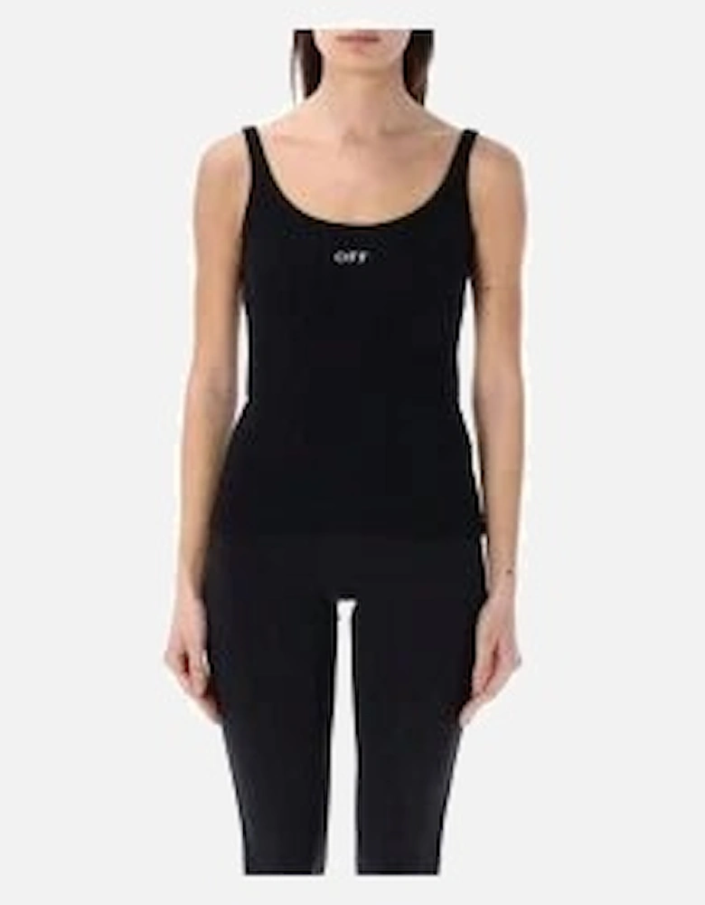 Off Stamp Rib Tank Top Black