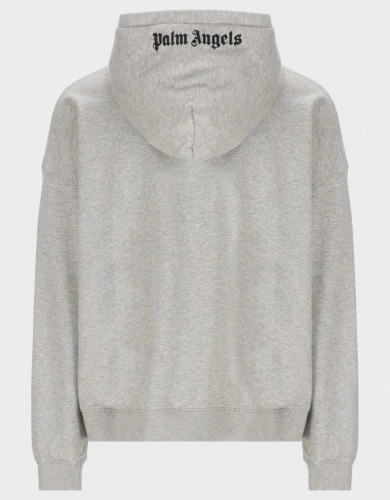 Embroidered-Logo Hoodie Grey
