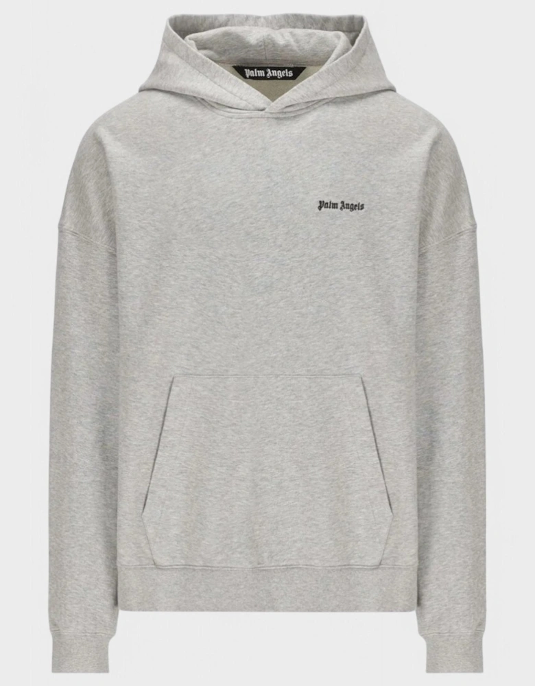 Embroidered-Logo Hoodie Grey