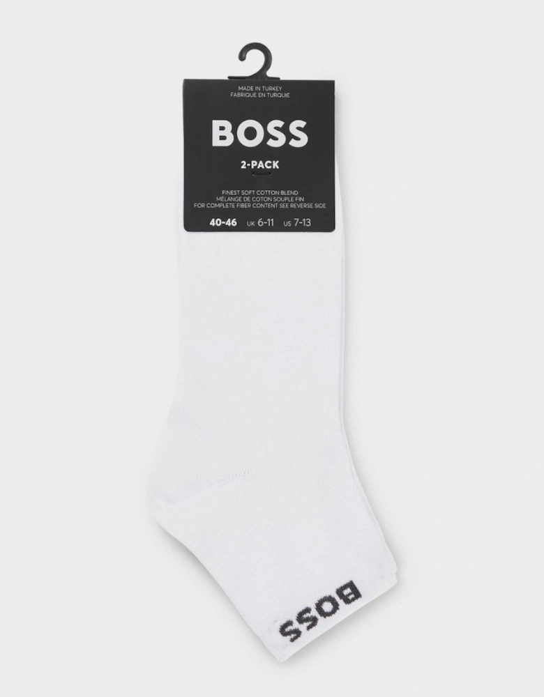 BOSS Orange 2-Pack Mens Short Socks with Logo Cuffs