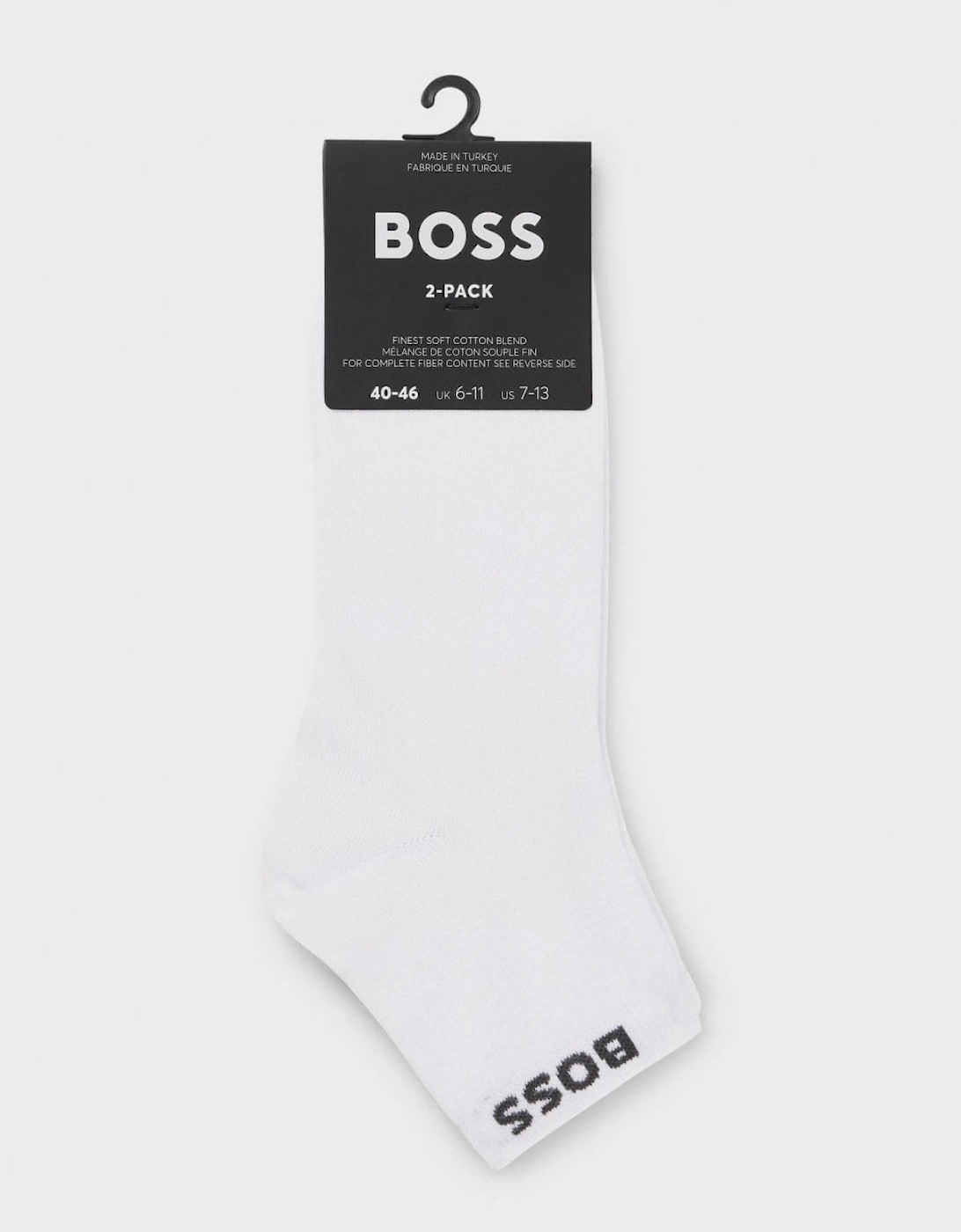 BOSS Orange 2-Pack Mens Short Socks with Logo Cuffs