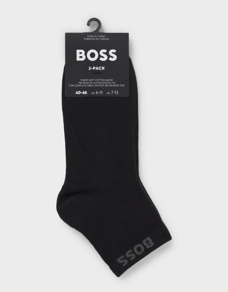 BOSS Orange 2-Pack Mens Short Socks with Logo Cuffs