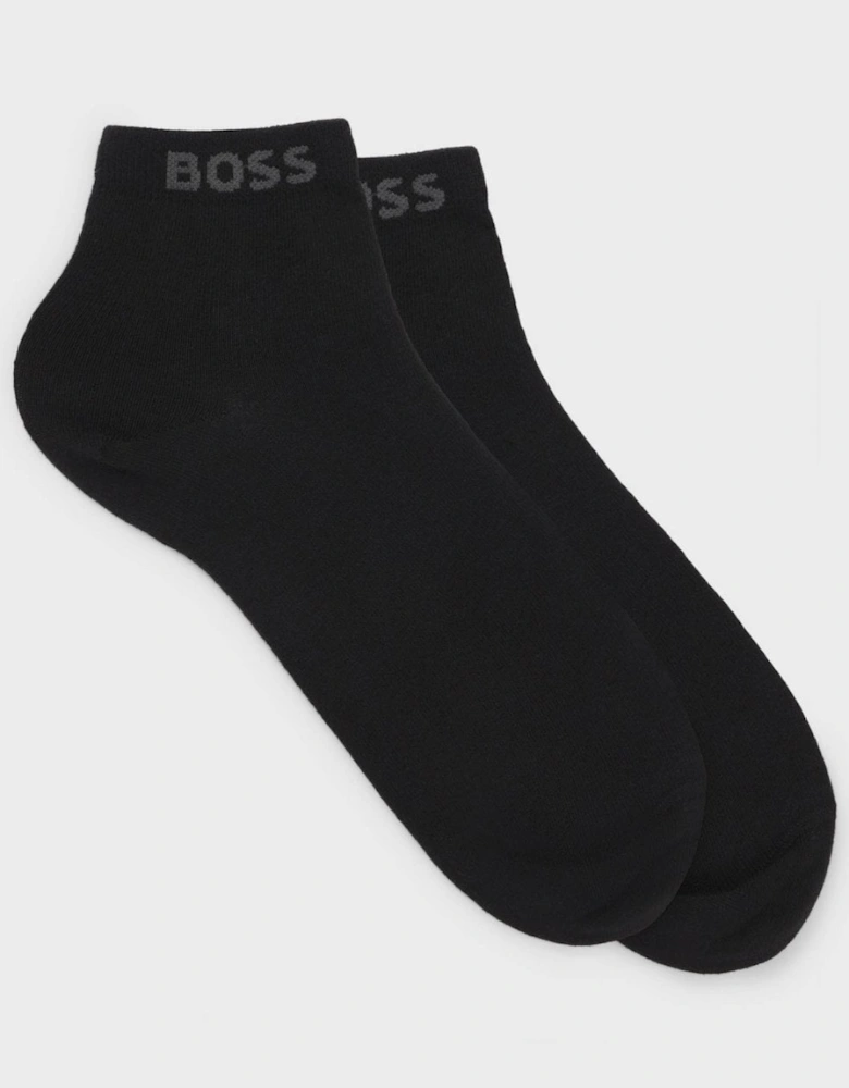 BOSS Orange 2-Pack Mens Short Socks with Logo Cuffs