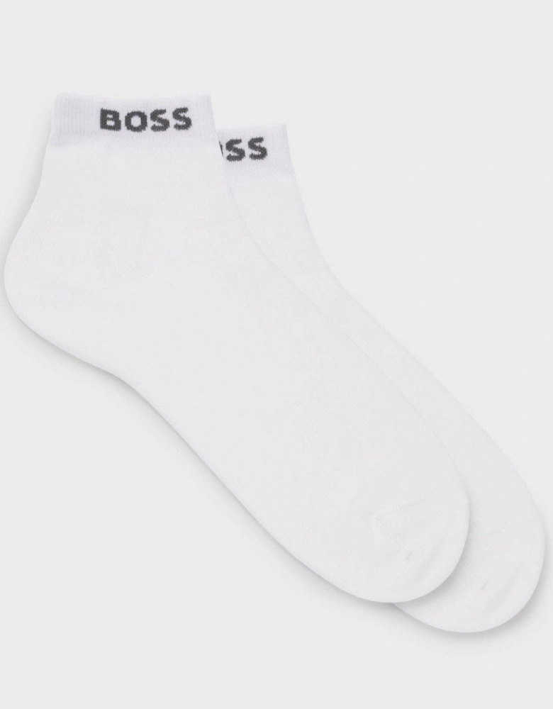 BOSS Orange 2-Pack Mens Short Socks with Logo Cuffs