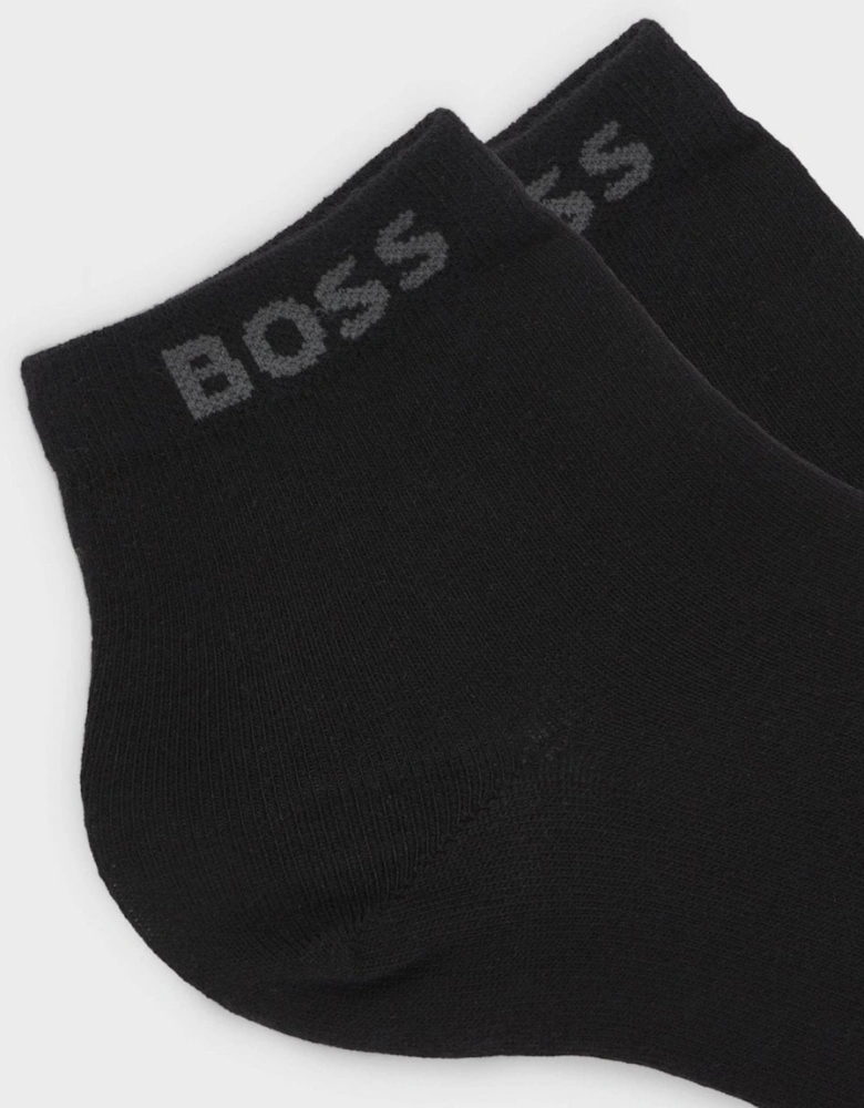 BOSS Orange 2-Pack Mens Short Socks with Logo Cuffs