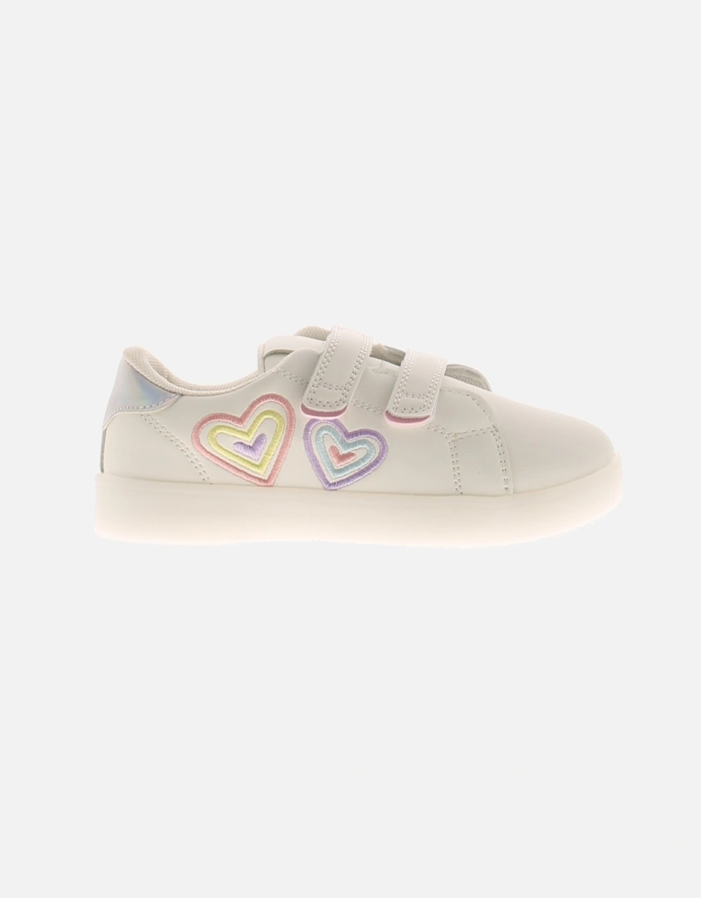 Girls Trainers Younger Girls Heart white UK Size