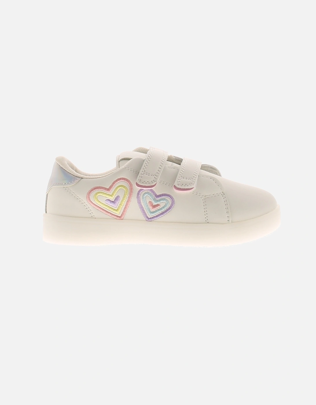 Girls Trainers Younger Girls Heart white UK Size