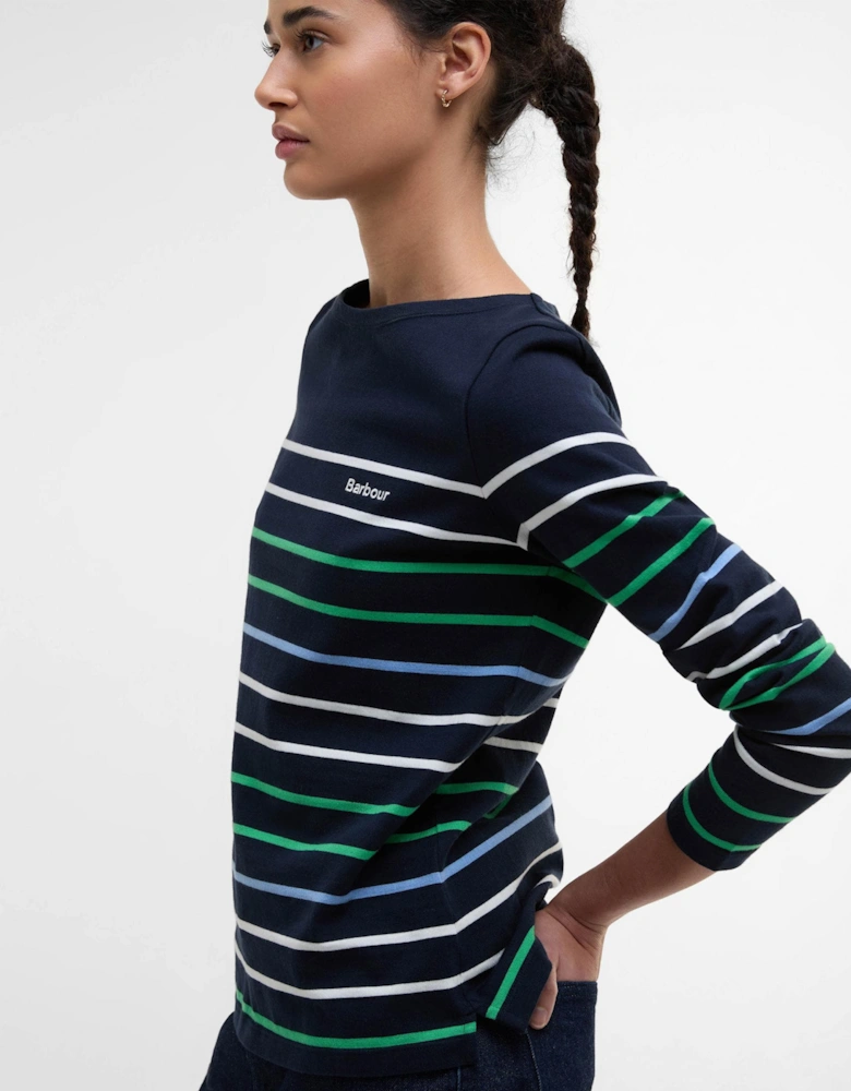 Hawkins Womens Striped Long-Sleeved T-Shirt