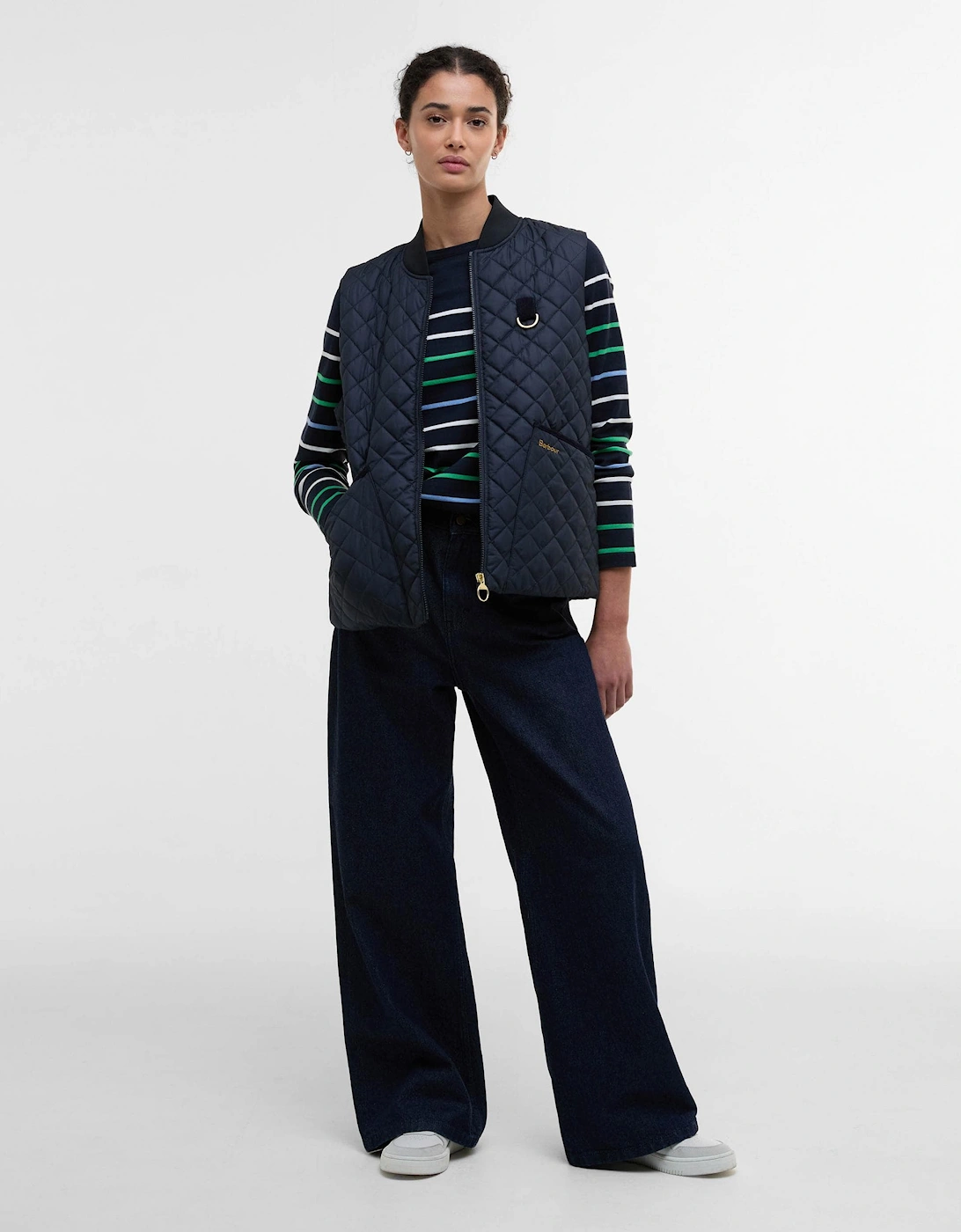 Hawkins Womens Striped Long-Sleeved T-Shirt