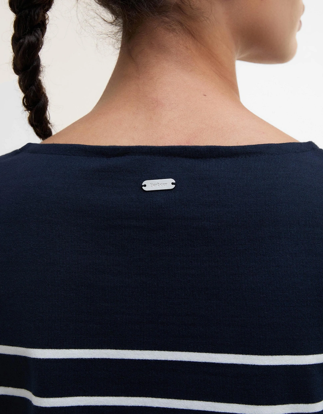Hawkins Womens Striped Long-Sleeved T-Shirt