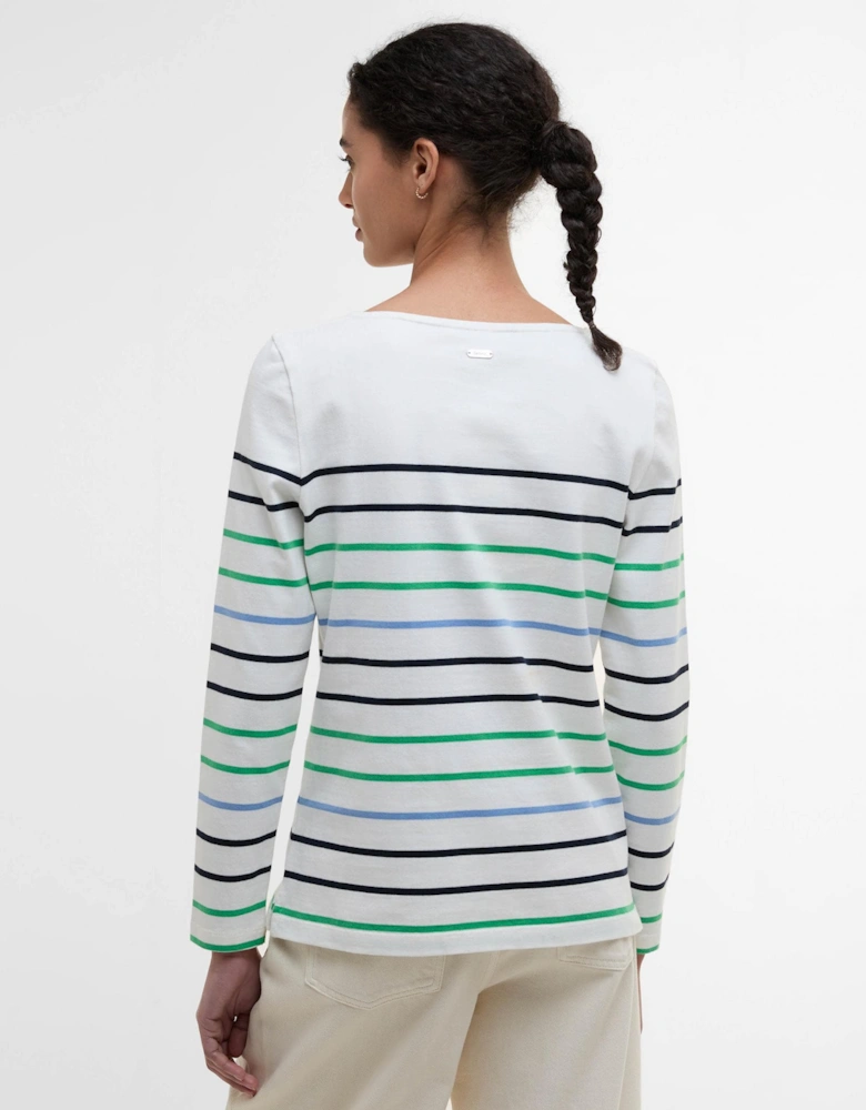 Hawkins Womens Striped Long-Sleeved T-Shirt