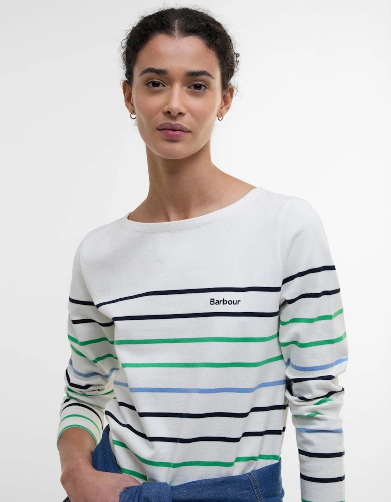 Hawkins Womens Striped Long-Sleeved T-Shirt