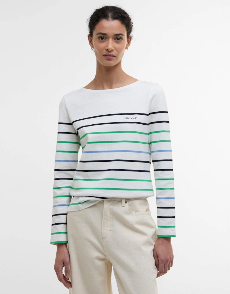 Hawkins Womens Striped Long-Sleeved T-Shirt
