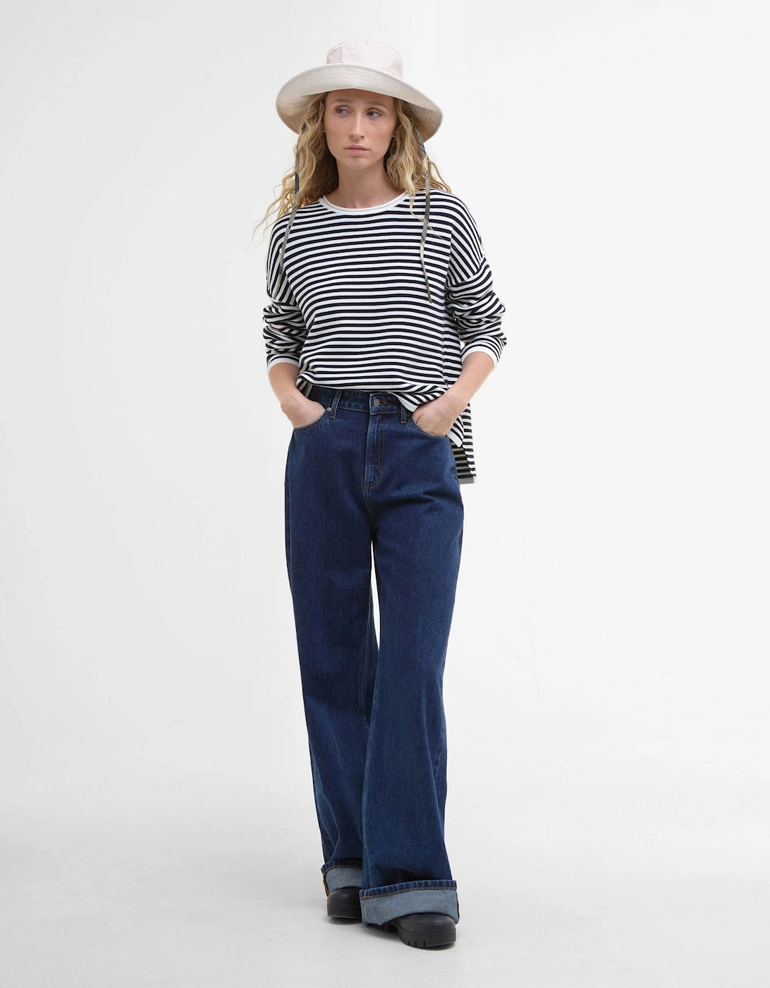Marine Stripe Womens Knitted Jumper