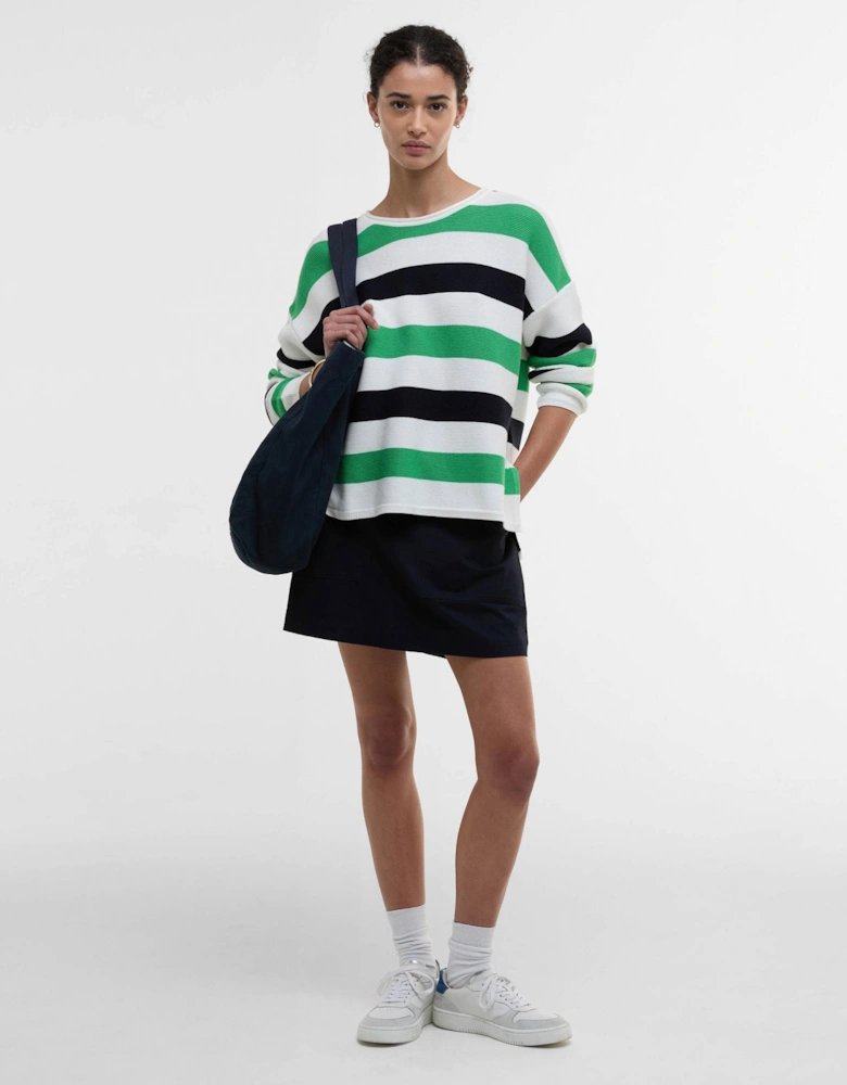 Marine Stripe Womens Knitted Jumper