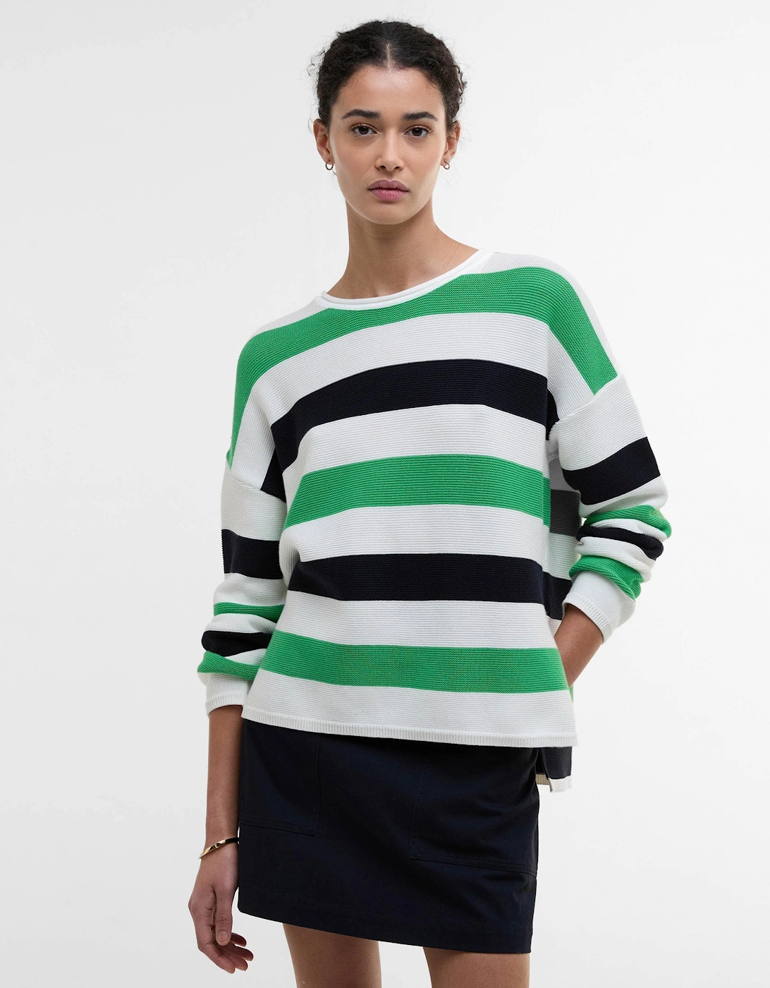 Marine Stripe Womens Knitted Jumper, 7 of 6