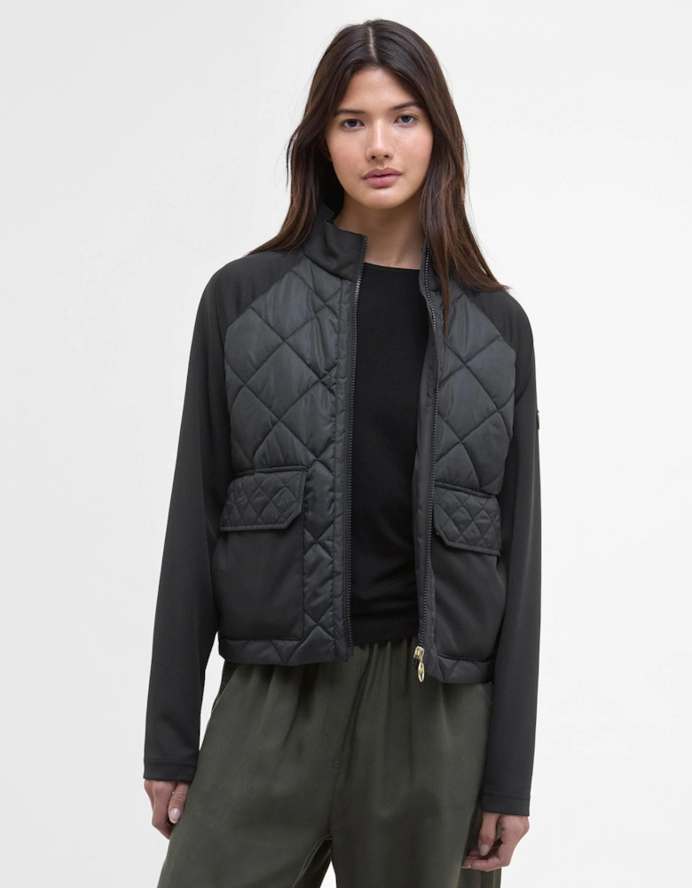 Ebony Womens Diamond Quilted Hybrid Jacket
