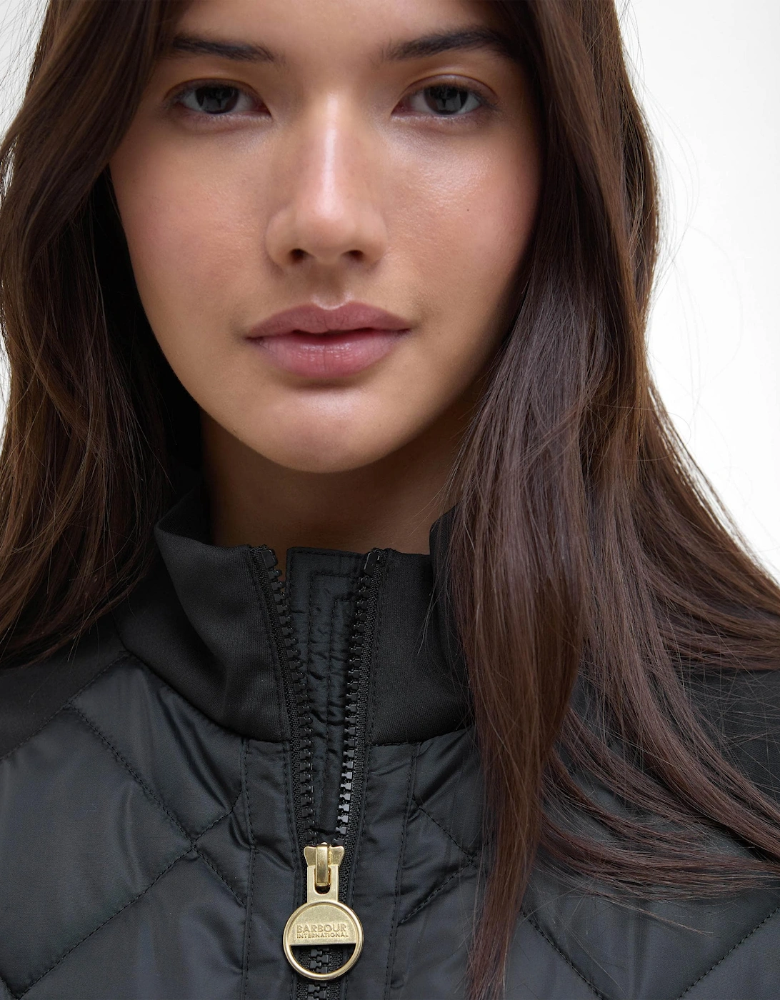 Ebony Womens Diamond Quilted Hybrid Jacket