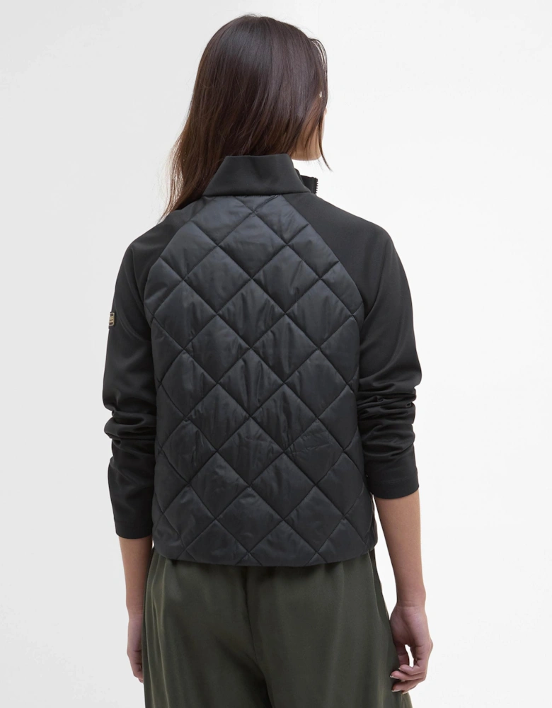 Ebony Womens Diamond Quilted Hybrid Jacket