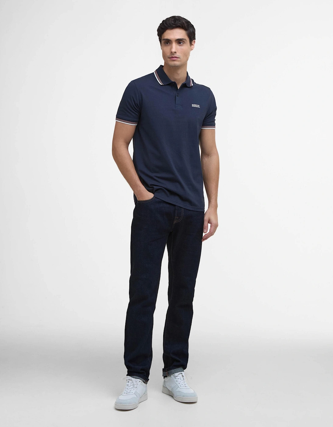 Ethan Mens Tipped Polo Shirt
