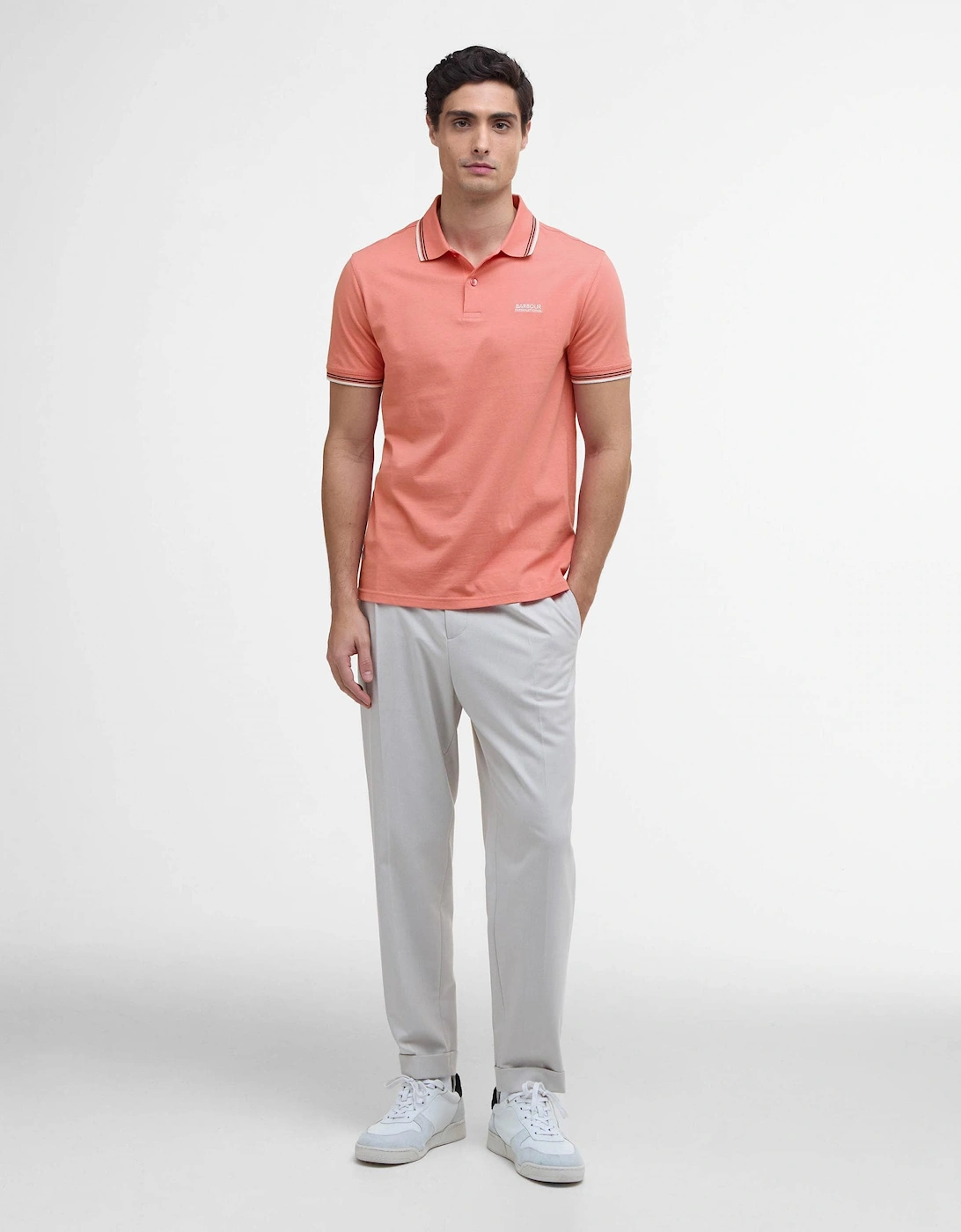 Ethan Mens Tipped Polo Shirt