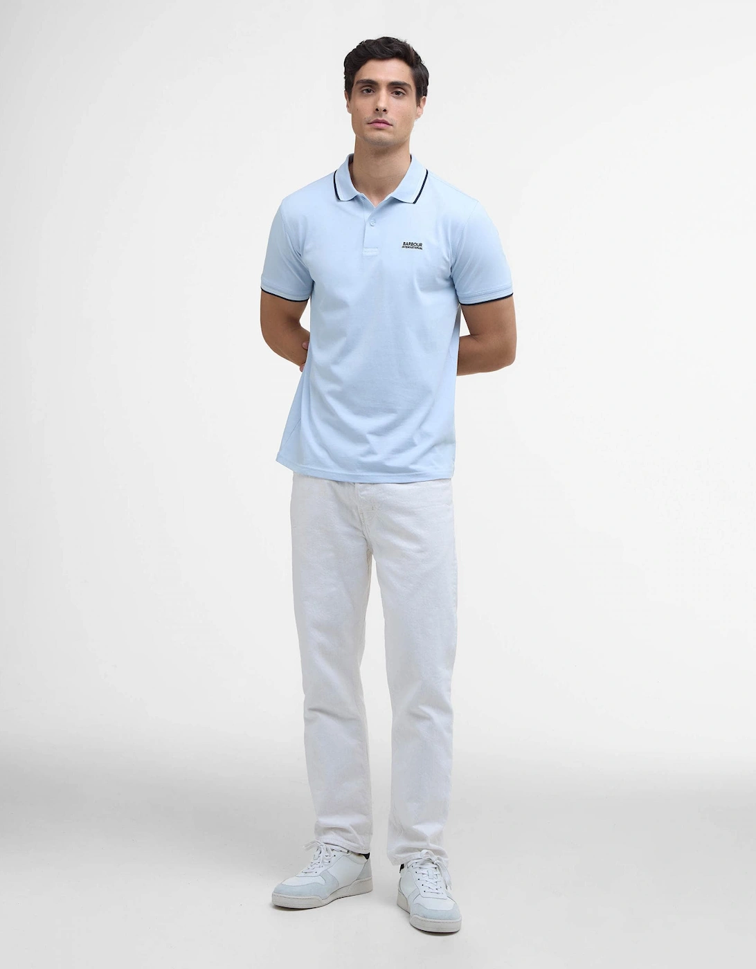 Ethan Mens Tipped Polo Shirt