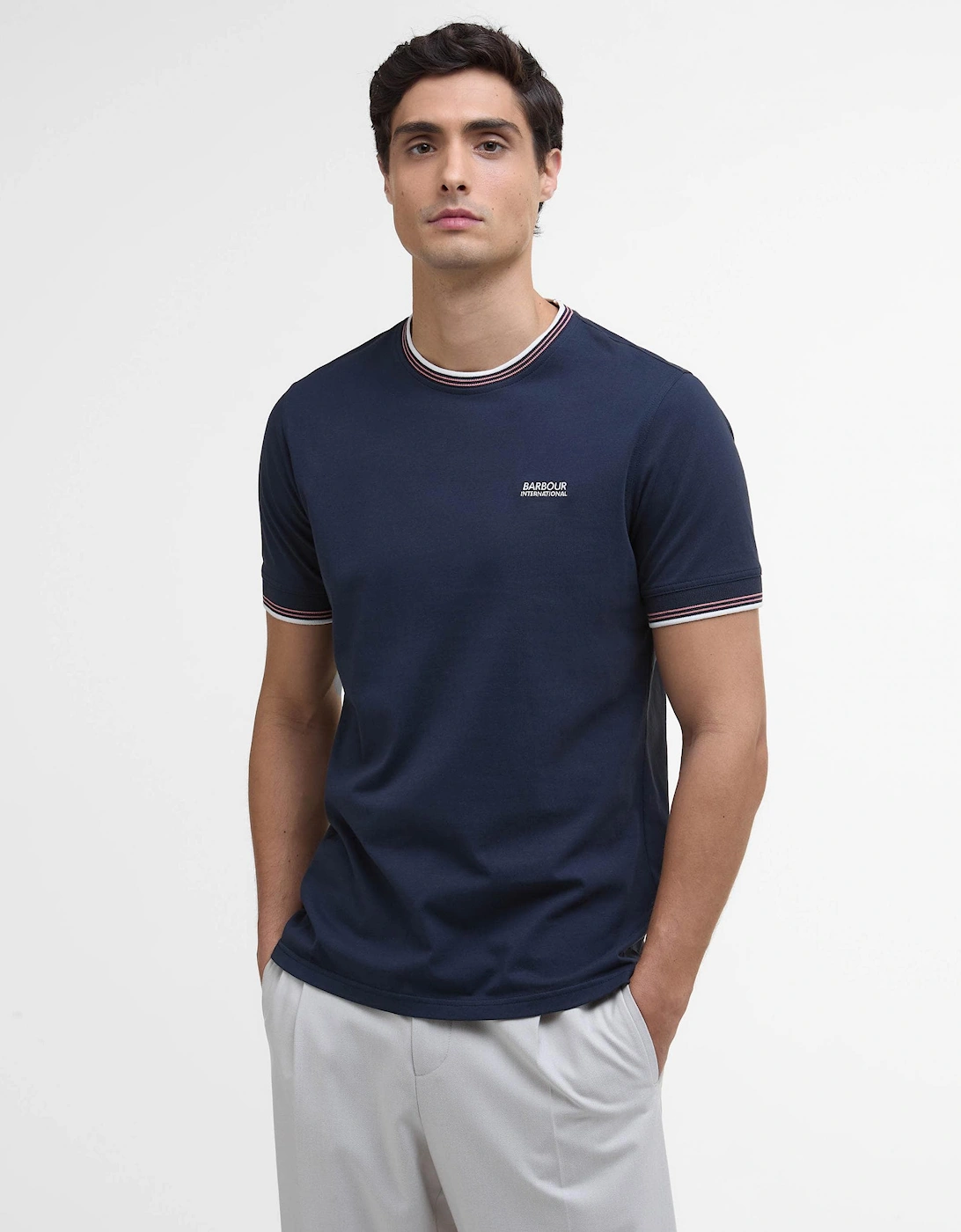 Ethan Mens Tipped T-Shirt, 6 of 5