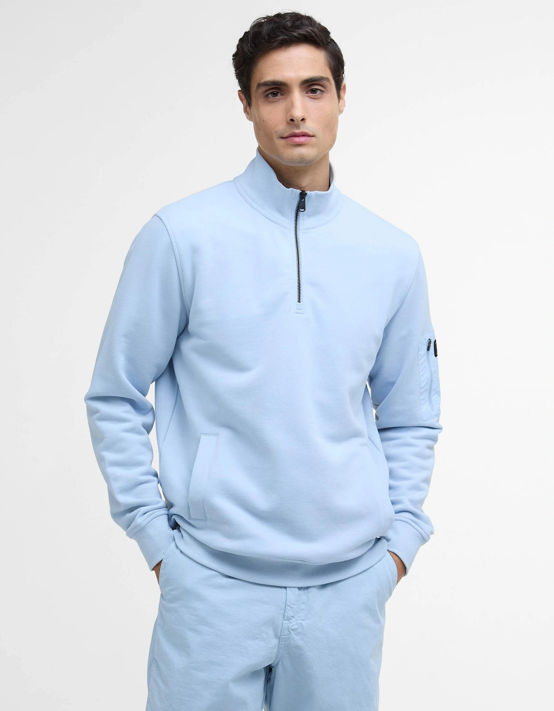 Ewan Mens Funnel Neck Sweatshirt, 6 of 5
