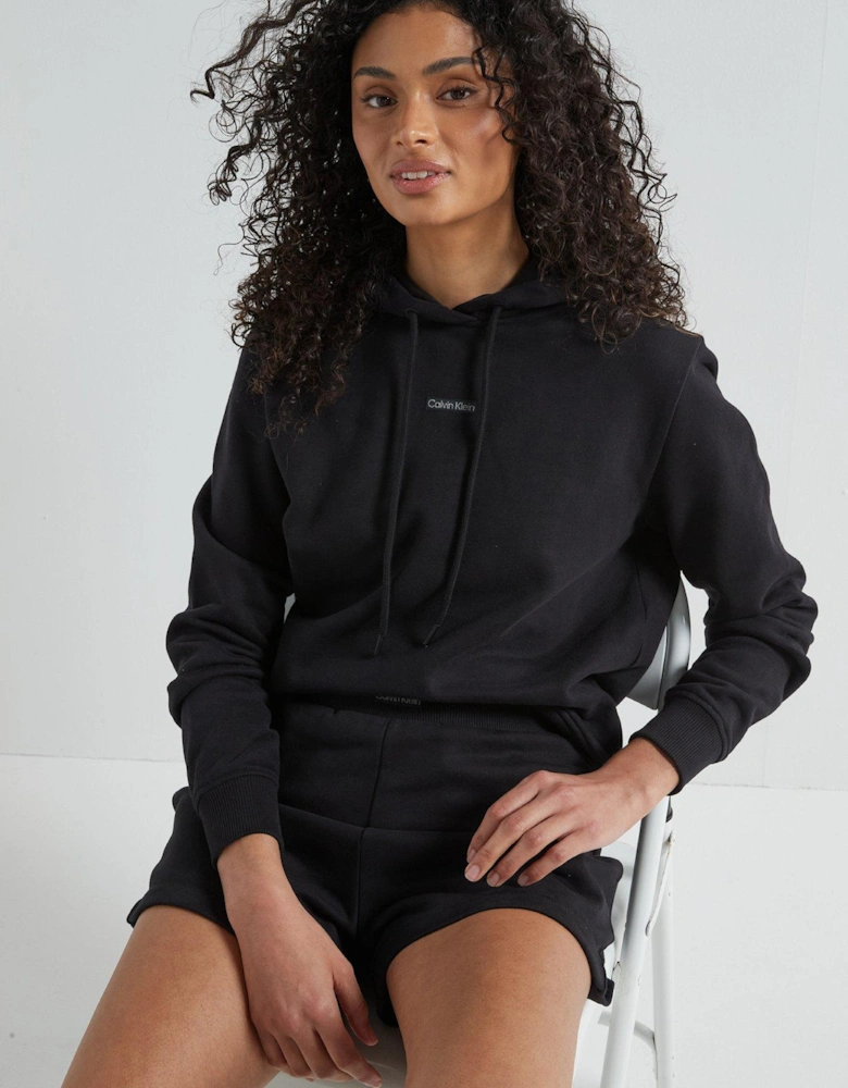 Waistband Logo Jersey Shorts - Black