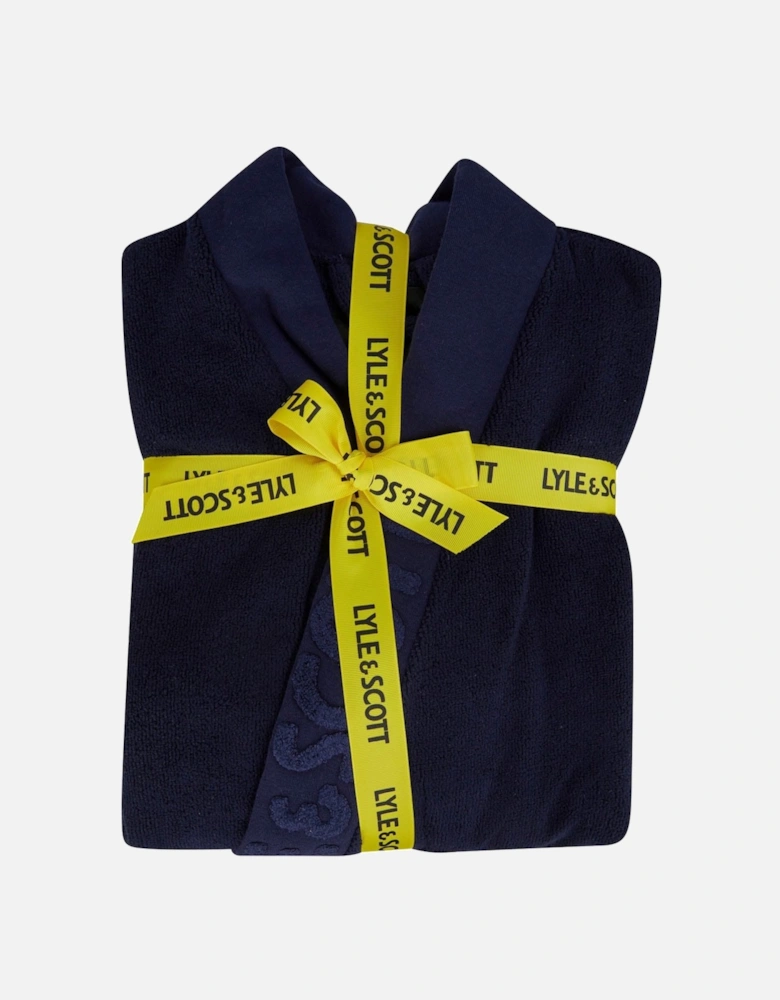 Jacquard Text Dressing Gown