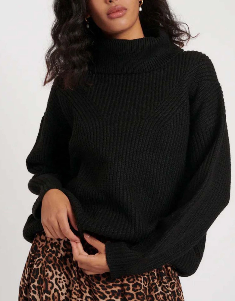 Longline Funnel Neck Sweater