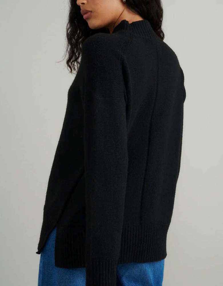 Longline Funnel Neck Sweater