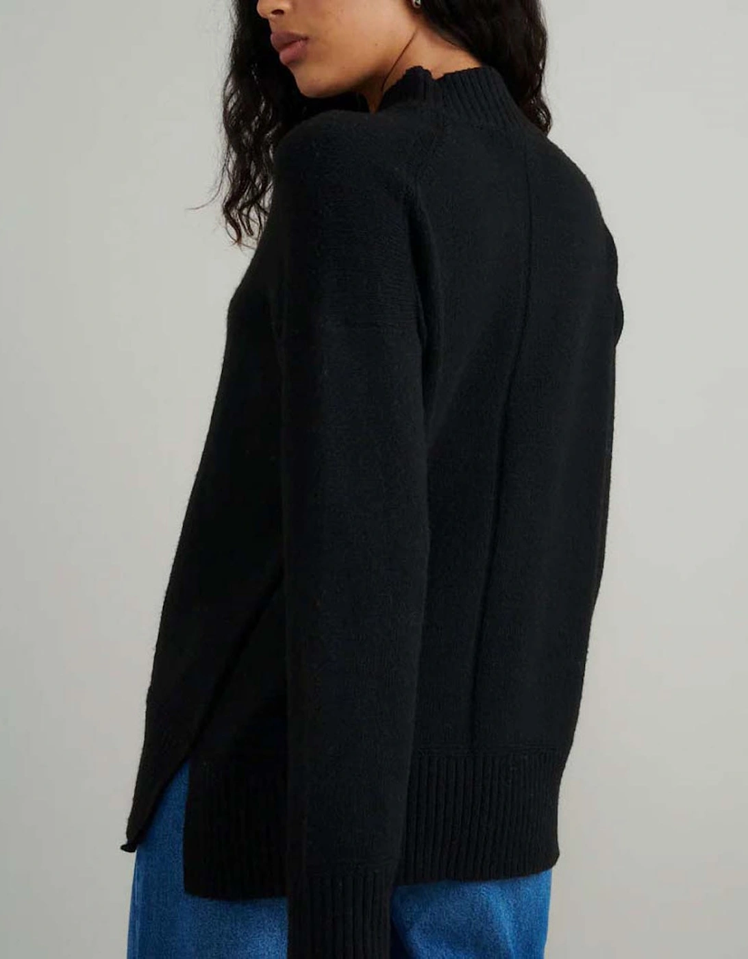 Longline Funnel Neck Sweater