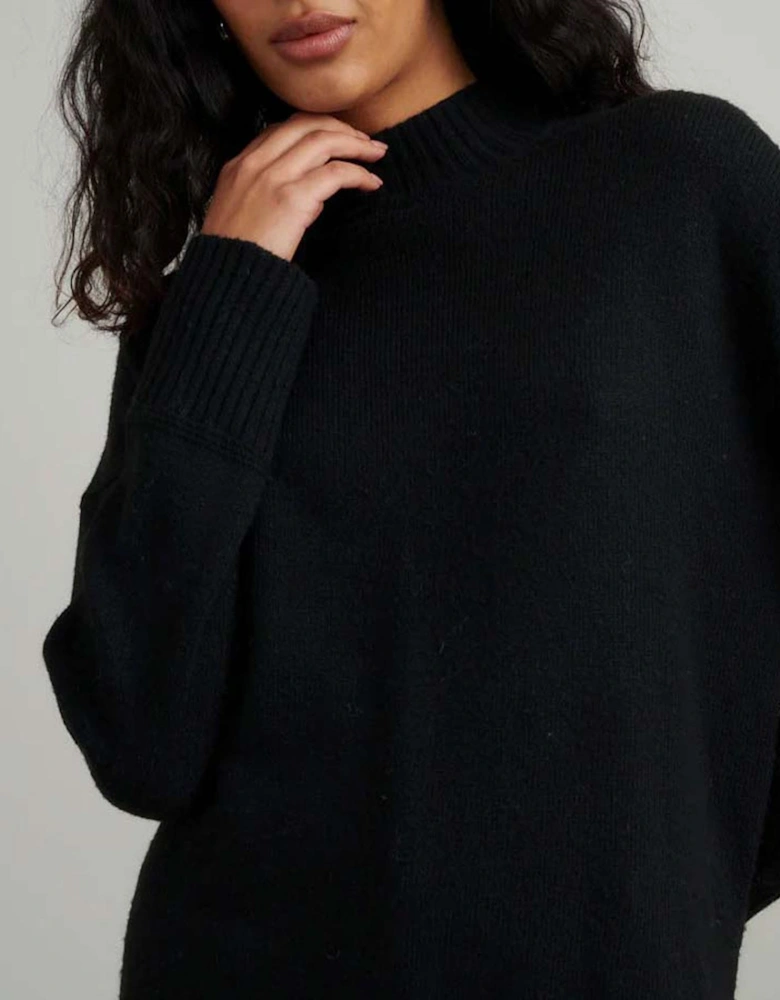 Longline Funnel Neck Sweater