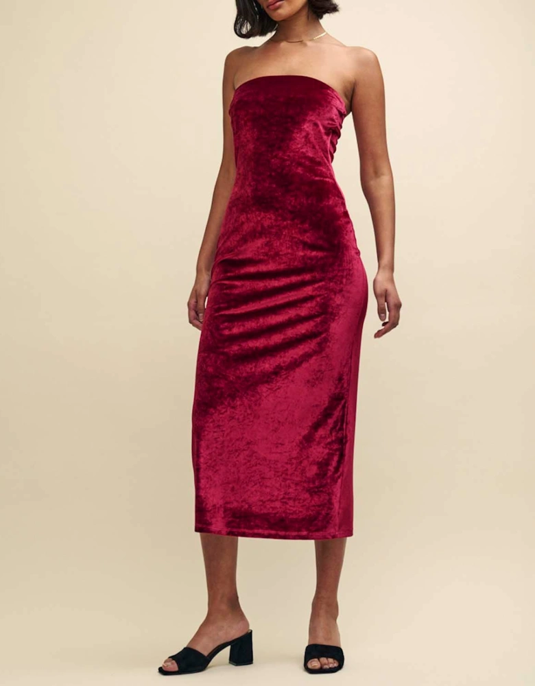 Velvet Bandeau Dress