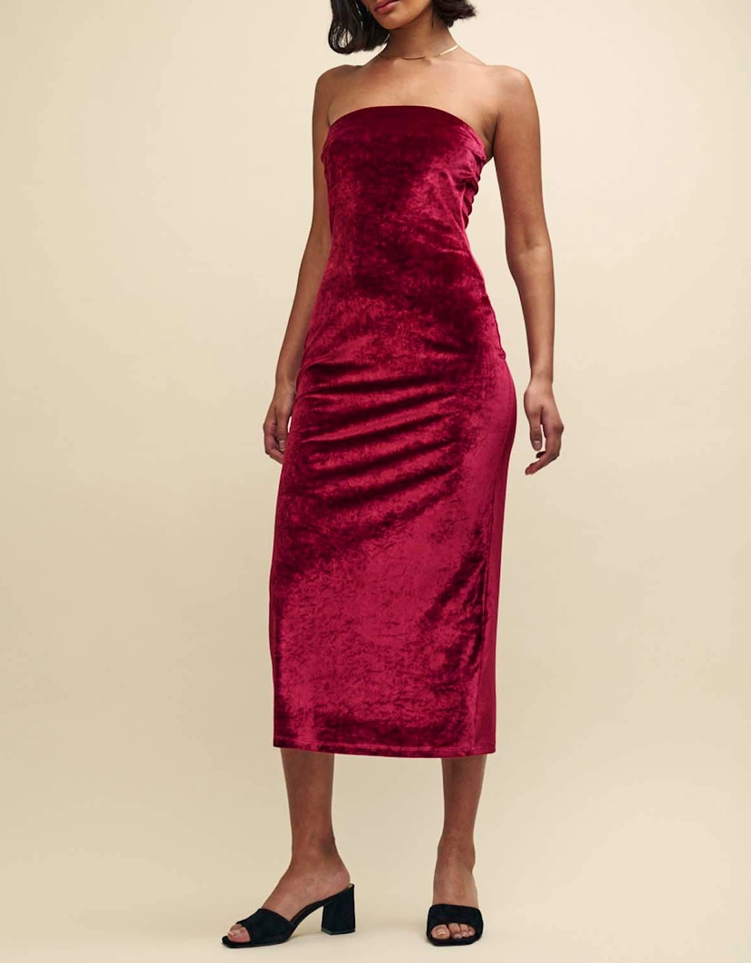 Velvet Bandeau Dress