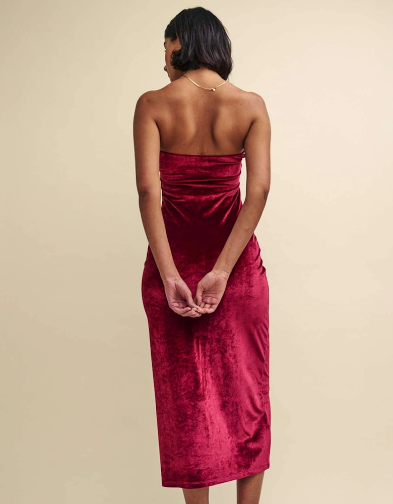 Velvet Bandeau Dress