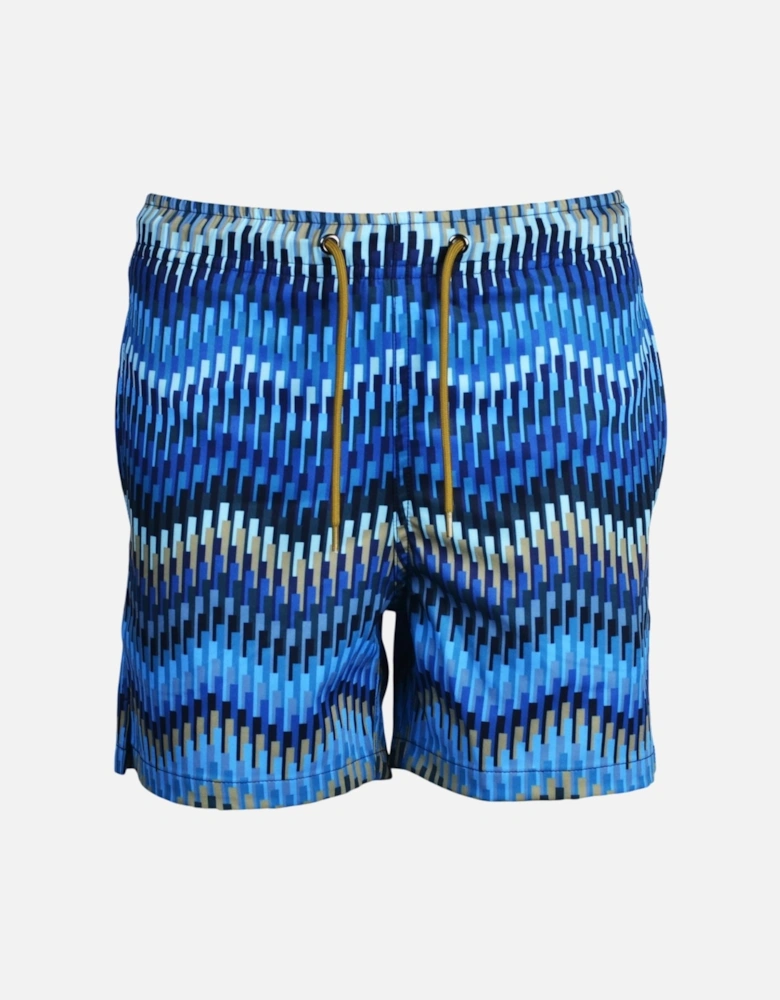Blue Line Zig Swim Shorts