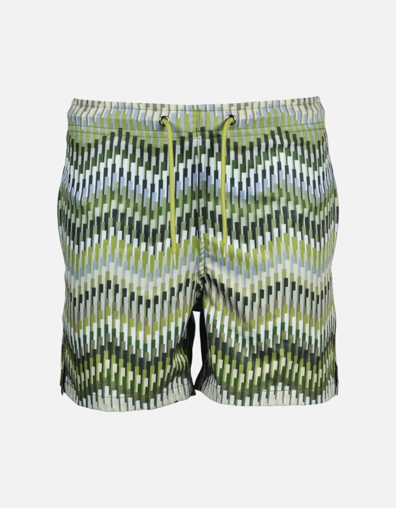 Green Line Zig Swim Shorts