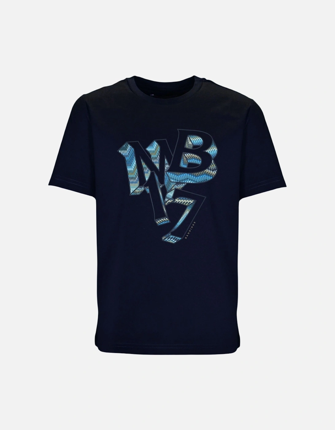 Navy Blue Line Zig Logo Top, 2 of 1
