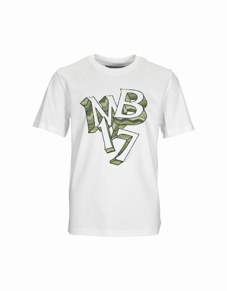 White Green Line Zig Logo Top