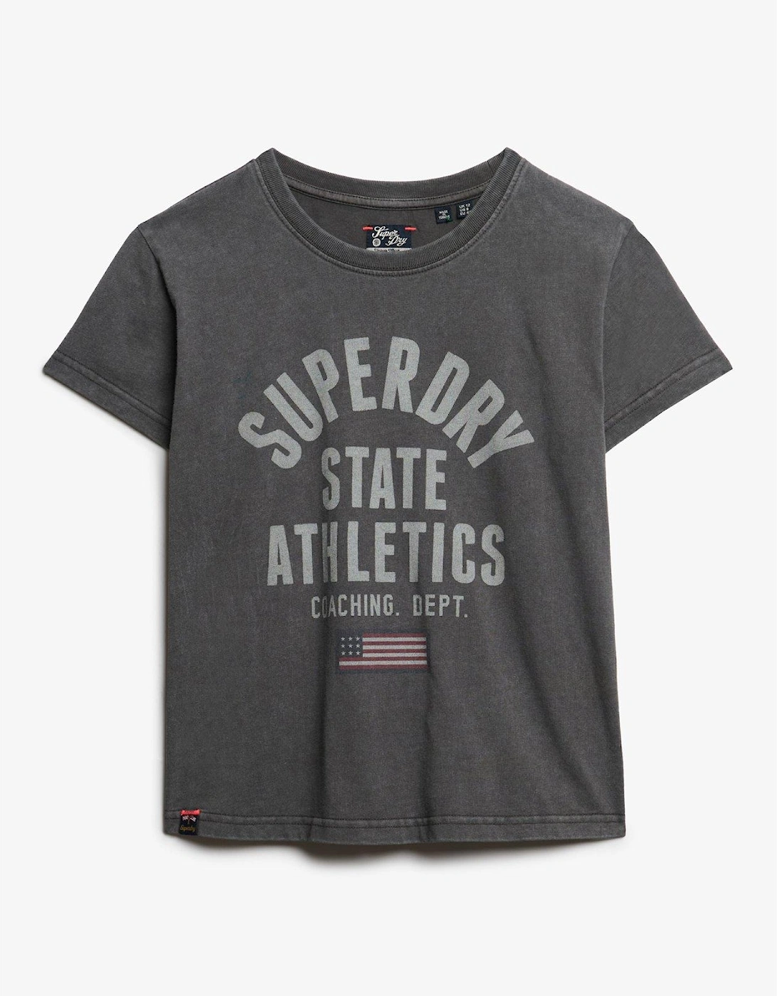 Athletic Graphic Fitted T-Shirt - Black