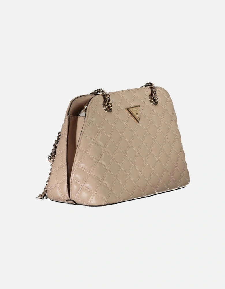 Giully Bag with Dual Chain Handles and Zip Closure Women - Beige